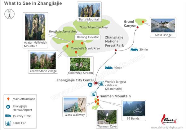 低価格の 中国張家界と武陵源の観光地図 Www Hallo Tv