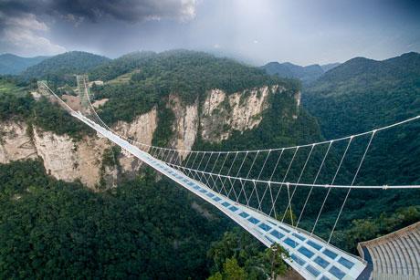 世界一番高いガラス橋観光